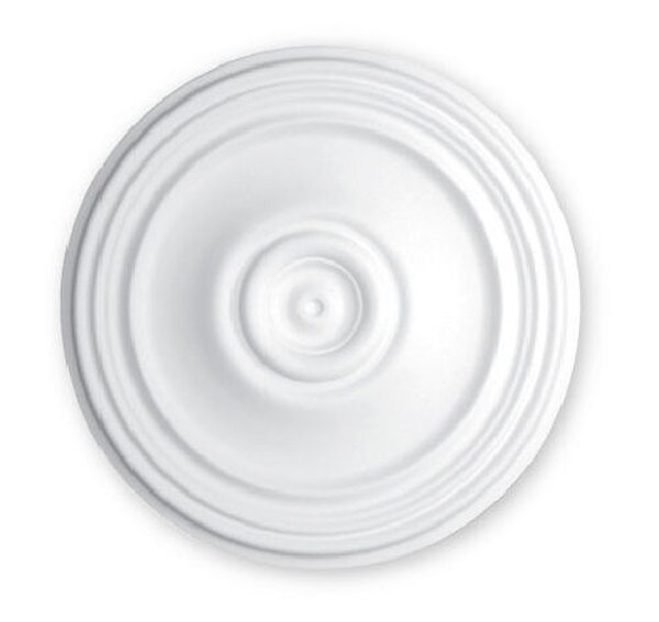 Round Minimalistic Ceiling Medallion - Pure Bright White